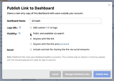 Learn Klipfolio - Managing Public and Private Links